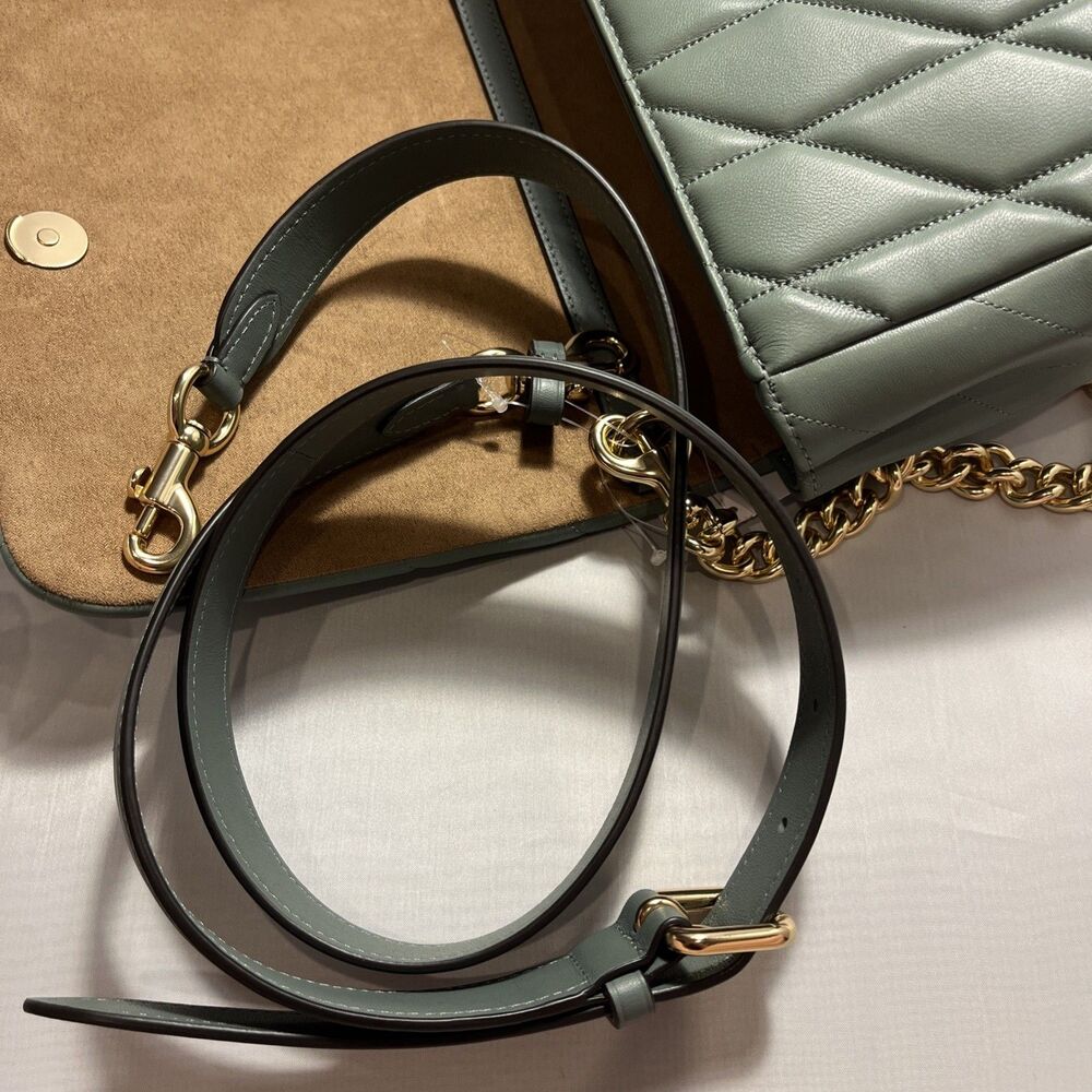 Coach Sage Green Quinn Quilted Quilting Shoulder Crossbody Bag purse CY663 NWT - Picture 7 of 7